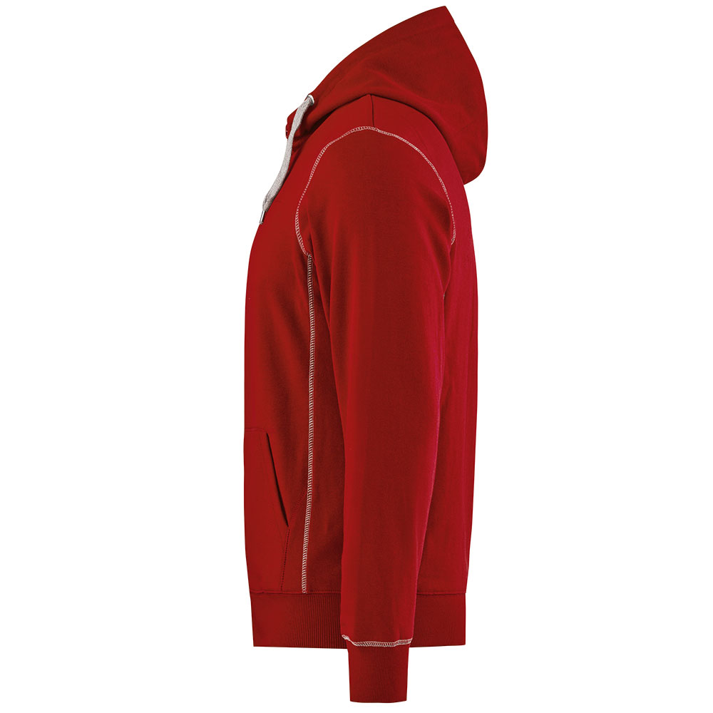 Collegejakke med hette i Rød