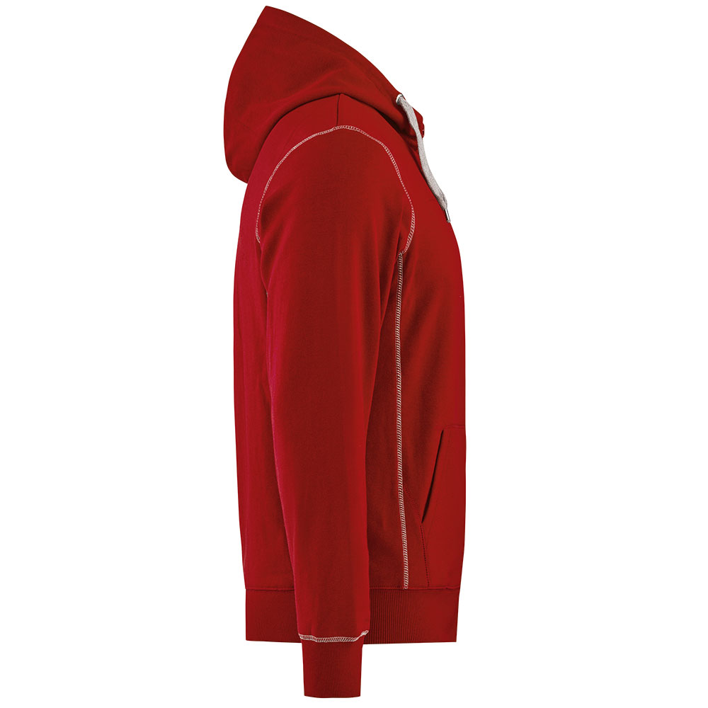 Collegejakke med hette i Rød