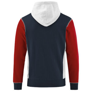 Collegejakke med hette i norske farger