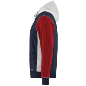 Collegejakke med hette i norske farger