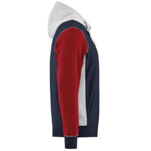 Collegejakke med hette i norske farger