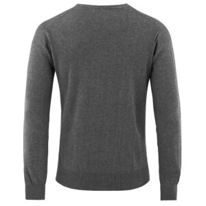 Grå strikket genser med v-hals