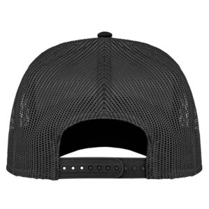 Sort caps med mesh og hvitt frontfelt