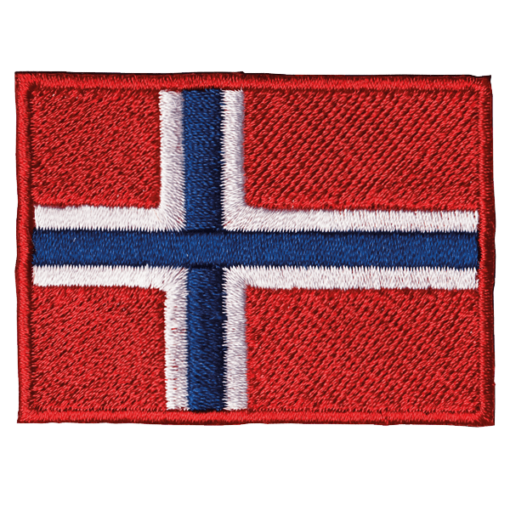 Brodert norsk flagg